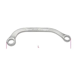 Beta Tools 83AS Imperial Half Moon Crescent Curved Ring Spanner Wrench 9/16 X 5/8"AF
