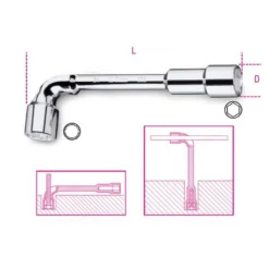 Beta "932 13X13" 13mm X 13mm Double Ended Hexagon / Bi-Hex Offset Socket Wrench