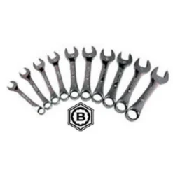Britool Hallmark CXSMSET10 10 Piece Stubby Combination Spanner Set 10-19mm Short