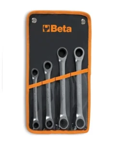 Beta 195AS/B4 4 Piece Imperial Flat Double Ratchet Ring Spanner Set 5/16-3/4" AF