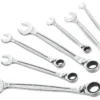 Facom 467B.J7 7 Piece Reversible Ratcheting Anti Slip Combination Spanner Set 8-19mm