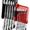 Facom 467BF.JP12 12 Piece Flexible Head Anti-Slip Ratchet Combination Spanner Set 7-19mm