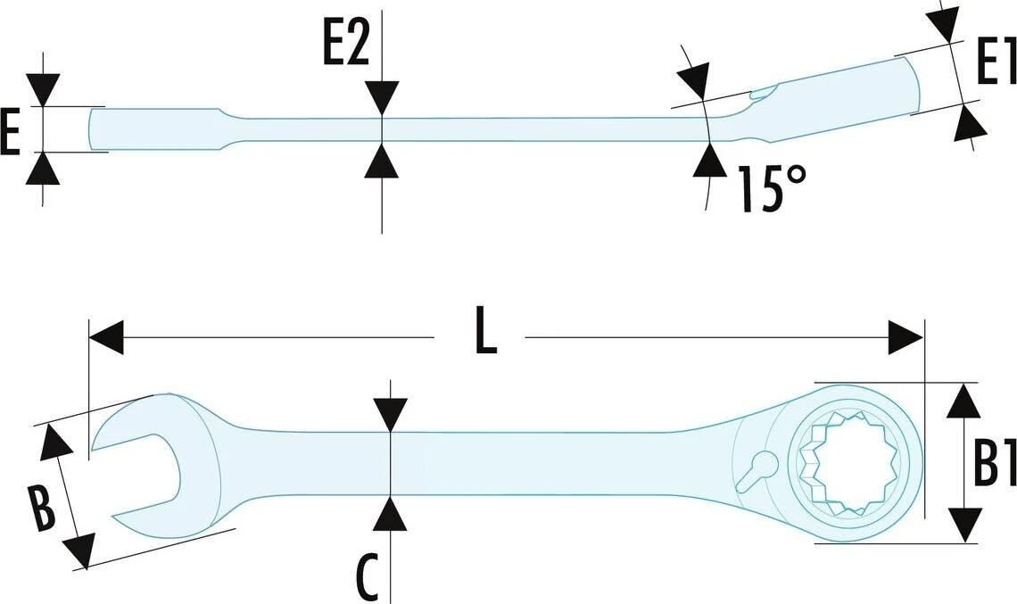Facom 467BR.19 'Fast Ratchet' Ratcheting Spanner 19mm - Image 2