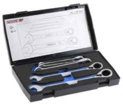 Gedore 7 UR-005 5 Piece Reversible Ratchet Combination Spanner Set 8-19mm
