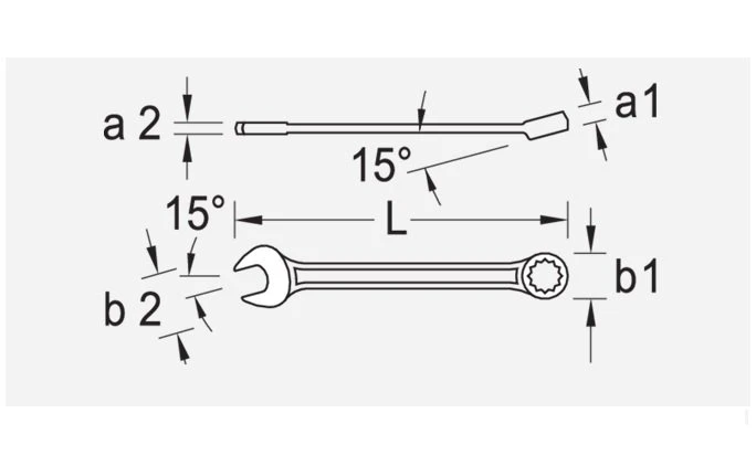 Gedore 7 Series Metric Combination Spanner Wrench 21mm - Image 2
