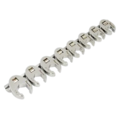 Sealey Tools AK599 8 Pce. 3/8" Drive Imperial Crow's Foot Spanner Set 3/8" - 7/8" AF