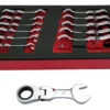Britool Hallmark BHFSRWSET12 12 Piece Stubby Flexible Ratchet Combination Spanner Set 8-19mm